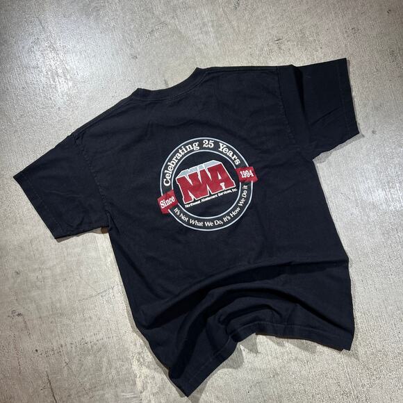 Y2K NWA Pocket T-Shirt Black Workwear T-Shirt Large - Picture 1 of 7